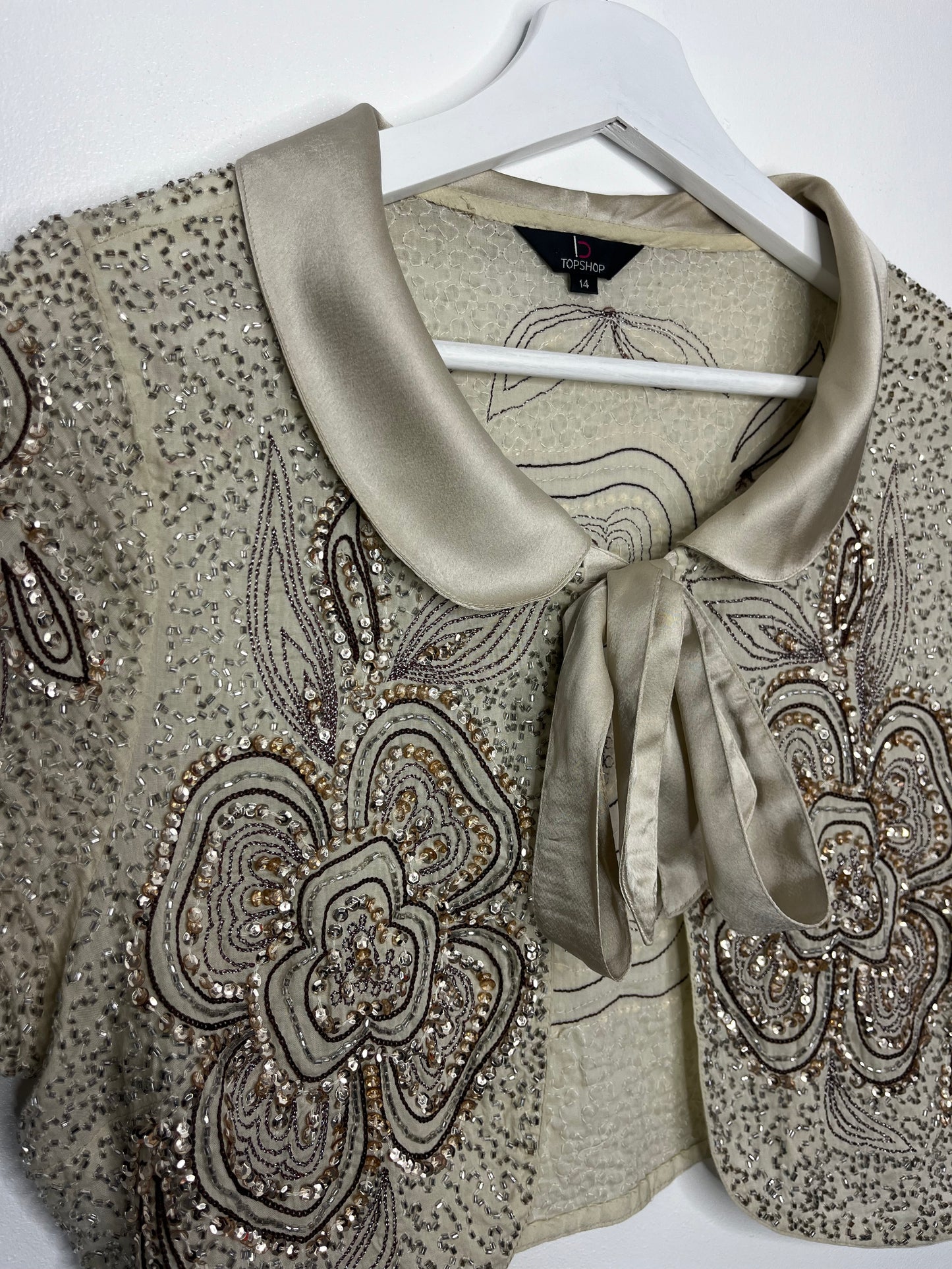 Y2k Champagne Sequin Bolero