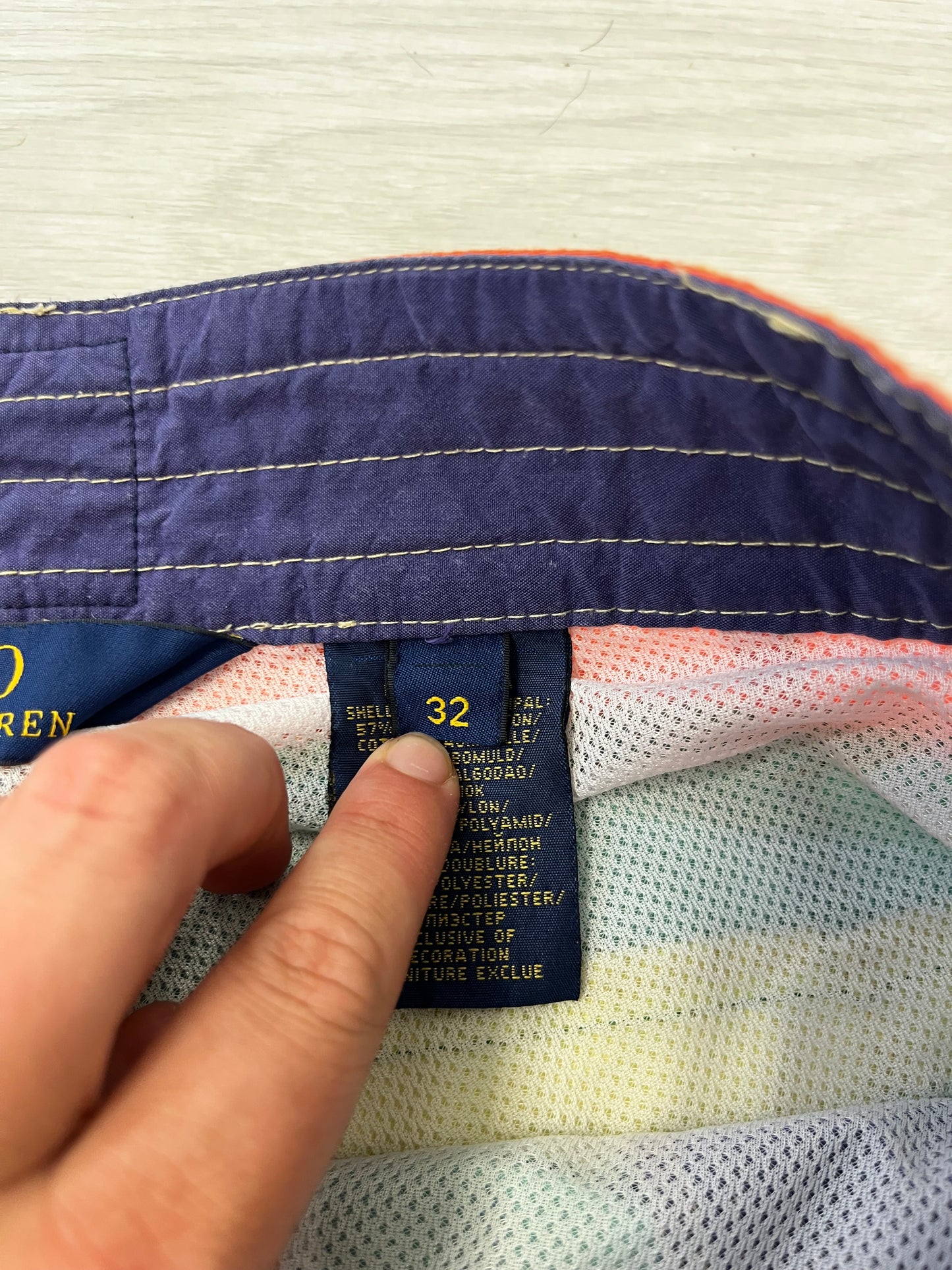 Men’s Ralph Lauren Colour Block Vintage Swim Shorts