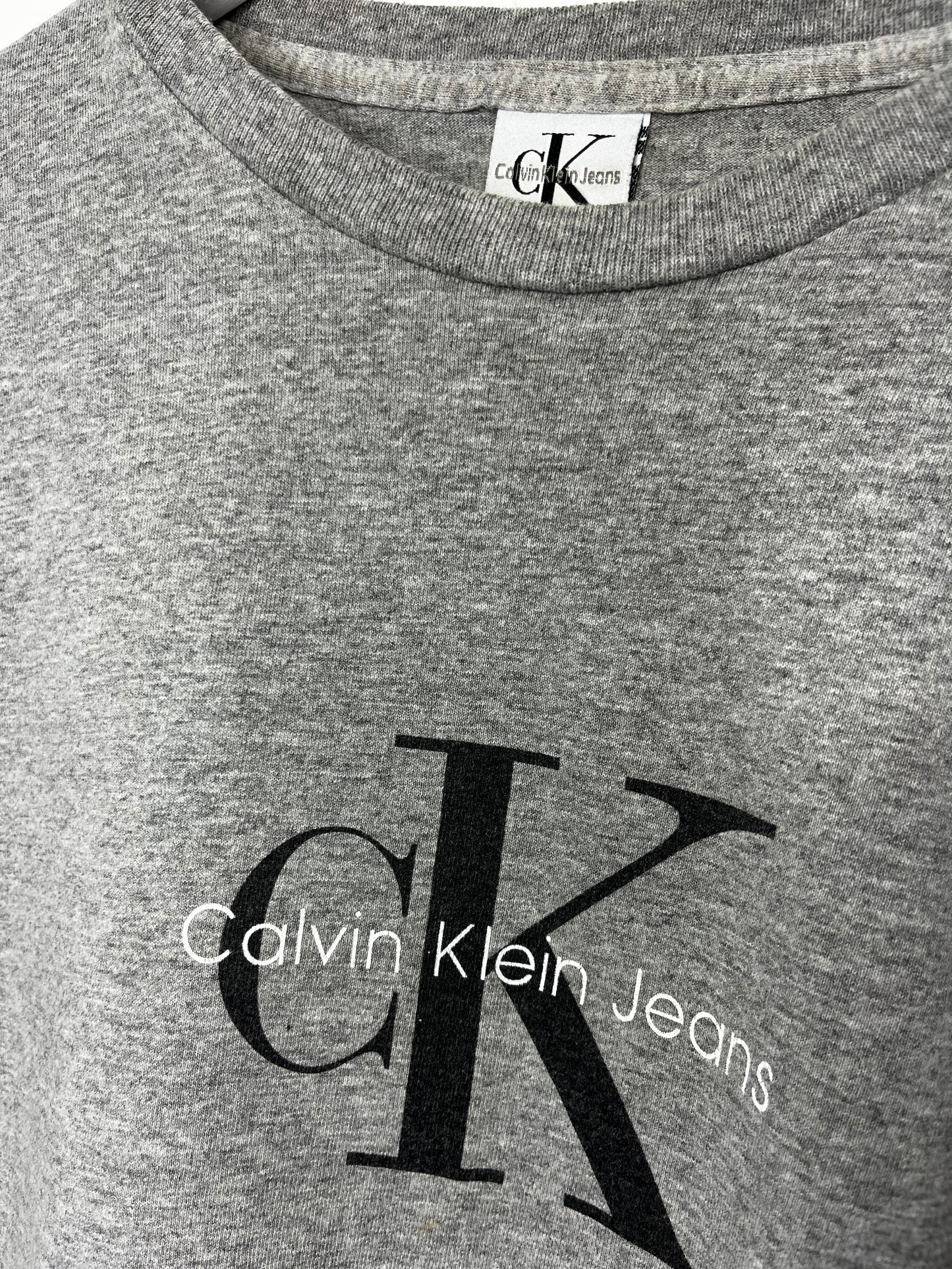 1990s Grey Shorter Calvin Klein T-Shirt