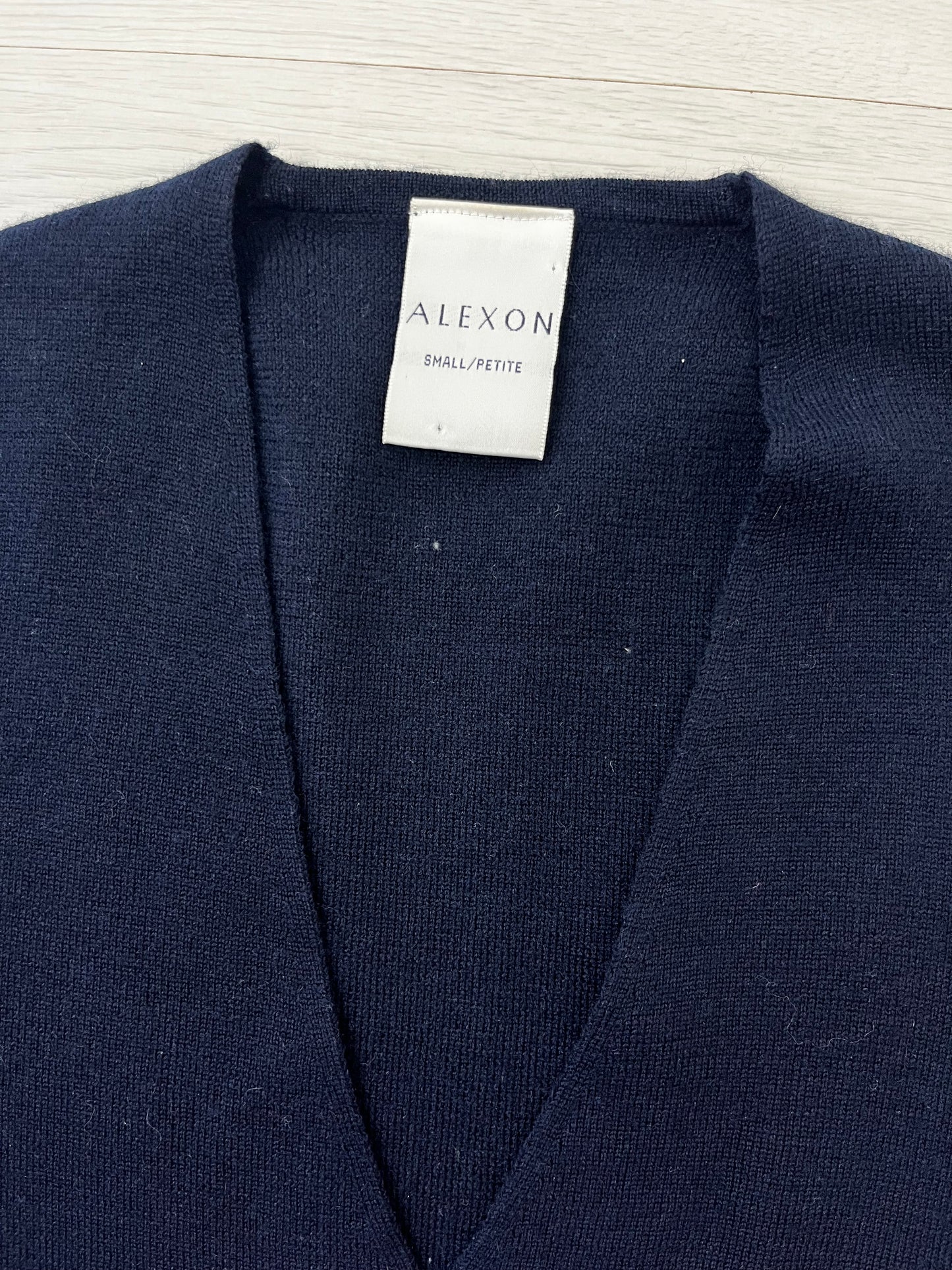 Navy Vintage Wool Sleeveless Cardigan