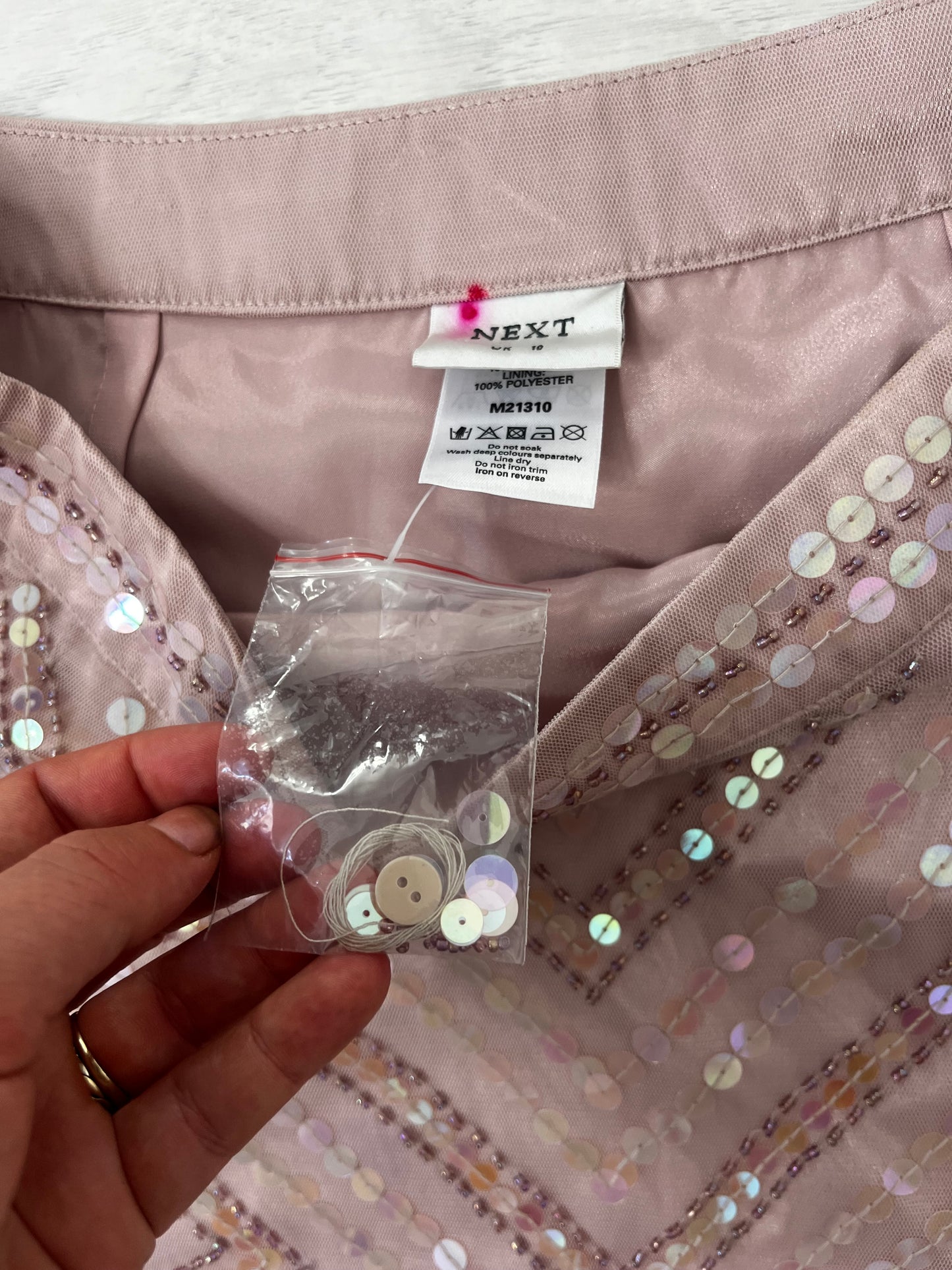 Pink Sequin Y2k Vintage Next Midi Skirt