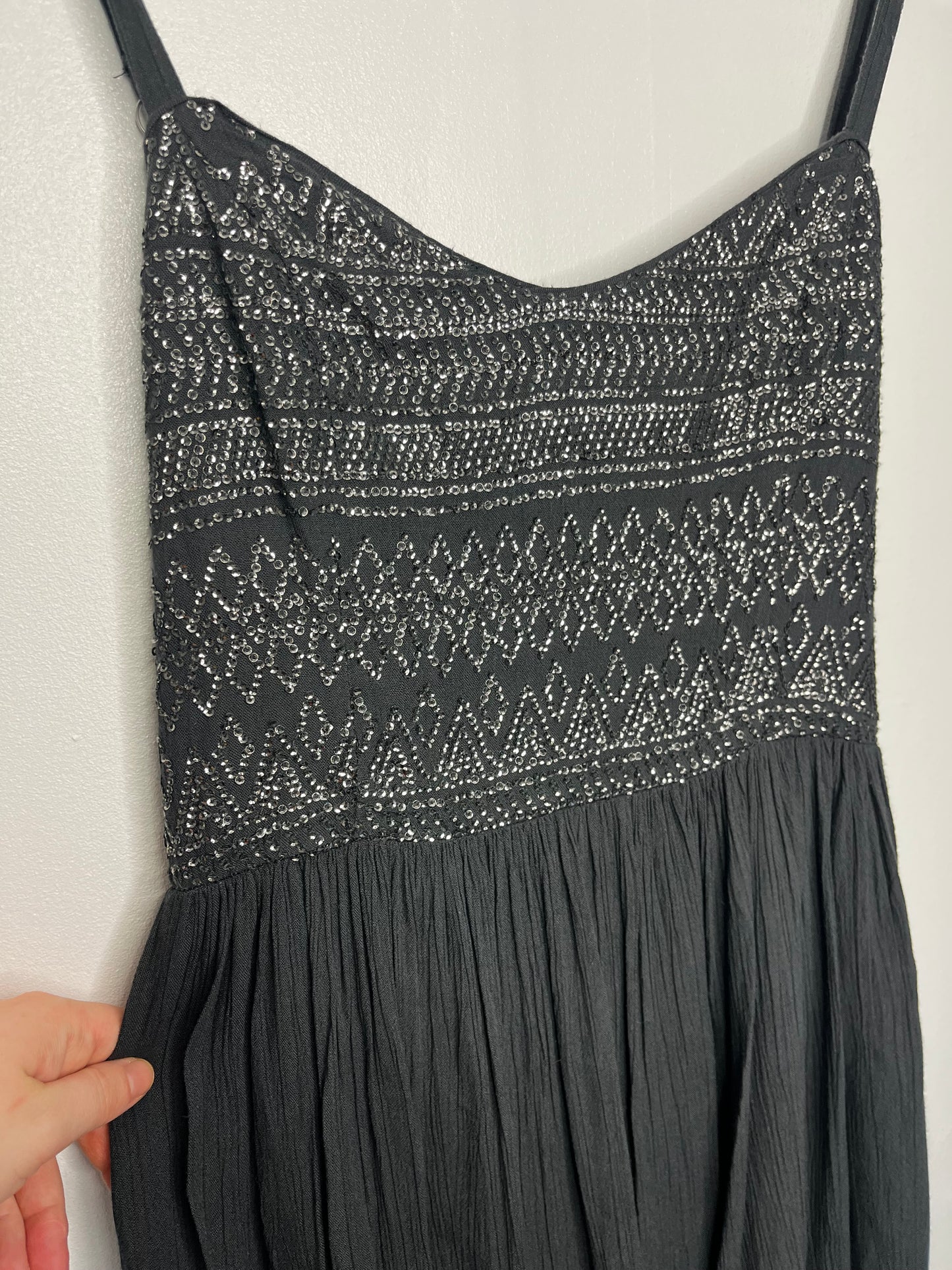 Y2k Silver Hollister Strap Floaty Top