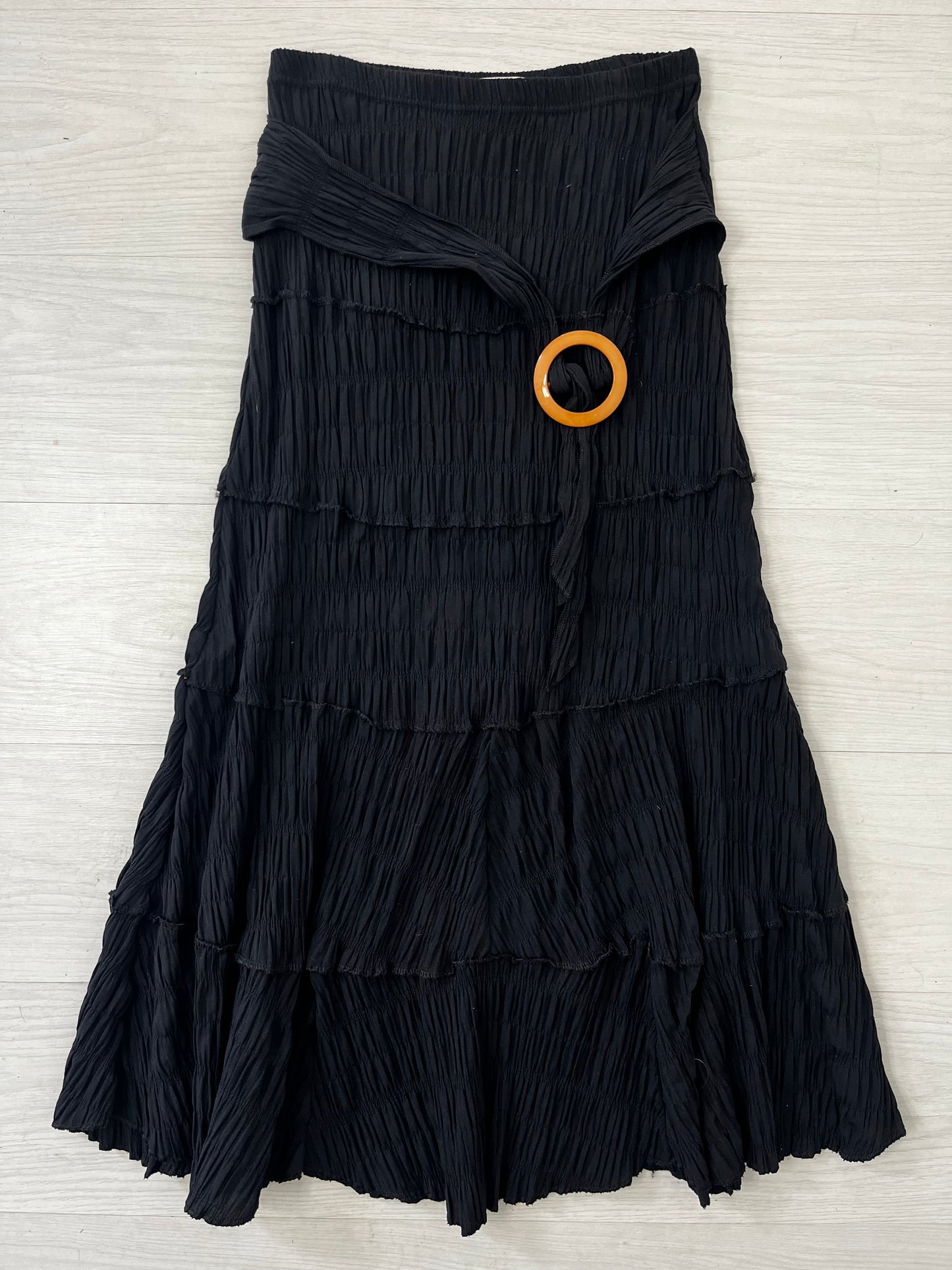 Black Belted Festival Skirt