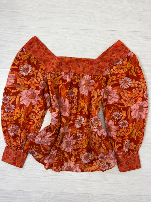 American Eagle Floral Boho Blouse Top