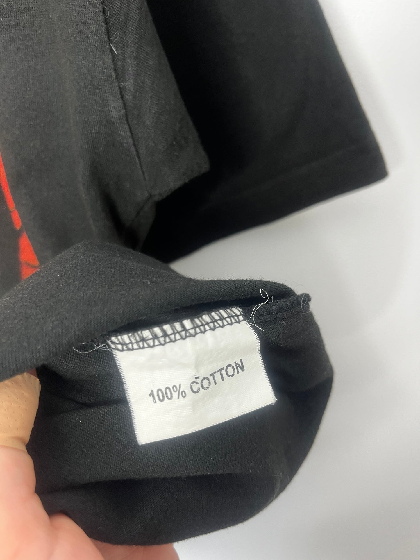 Pure Cotton Black Biker Vintage T-Shirt