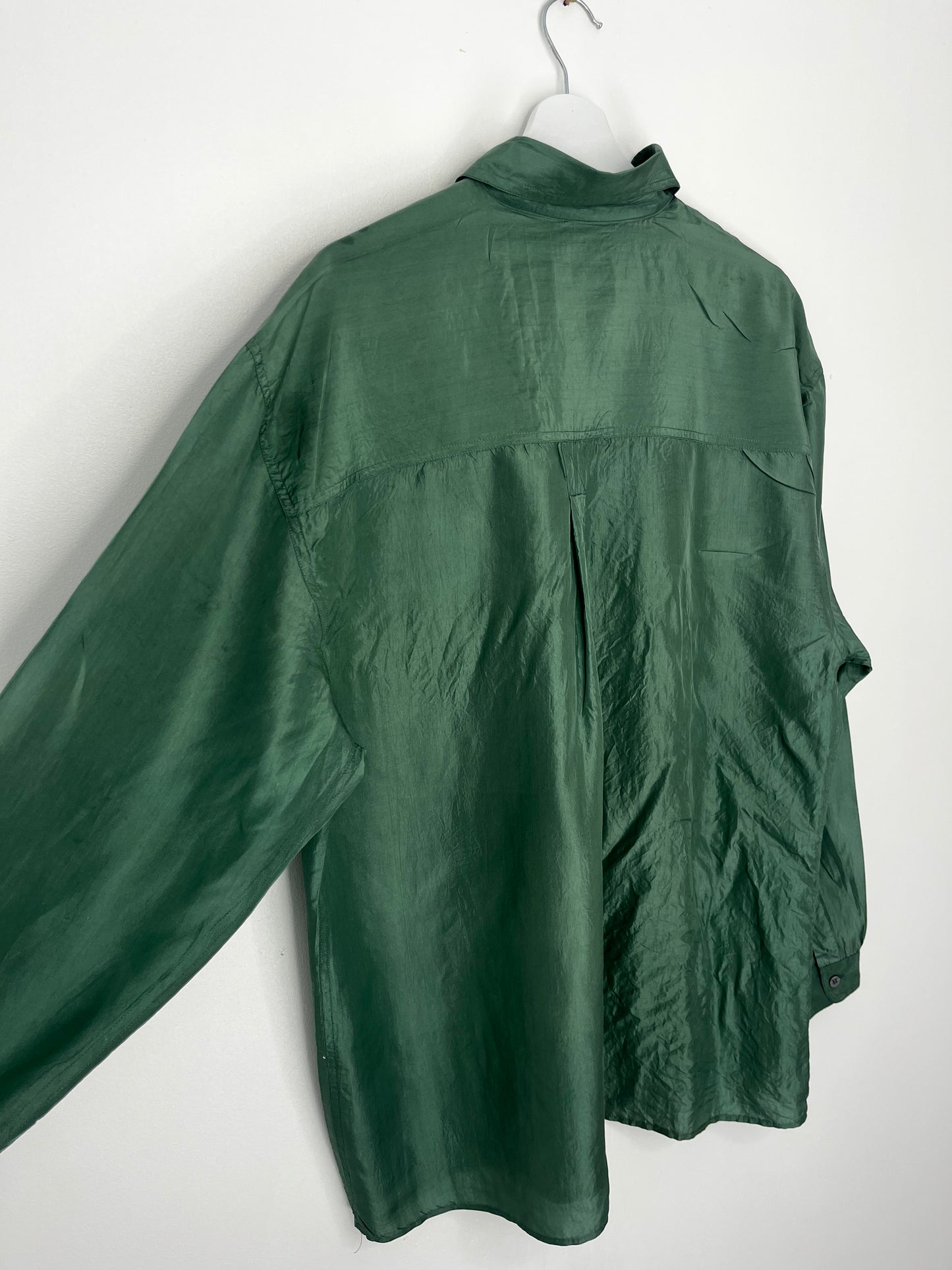 True Vintage Green Long Sleeve Silk Shirt
