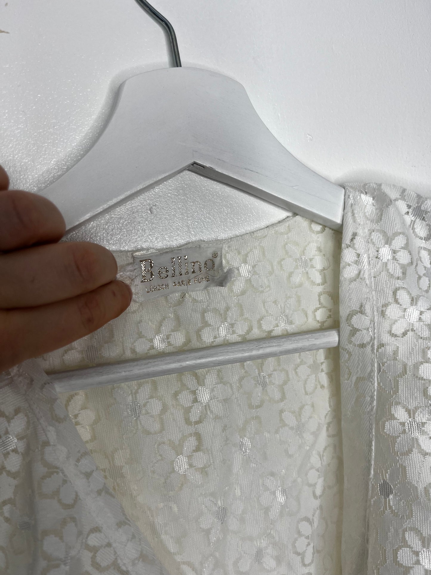 1970s Romantic Lace Ruffle Vintage Wrap Blouse