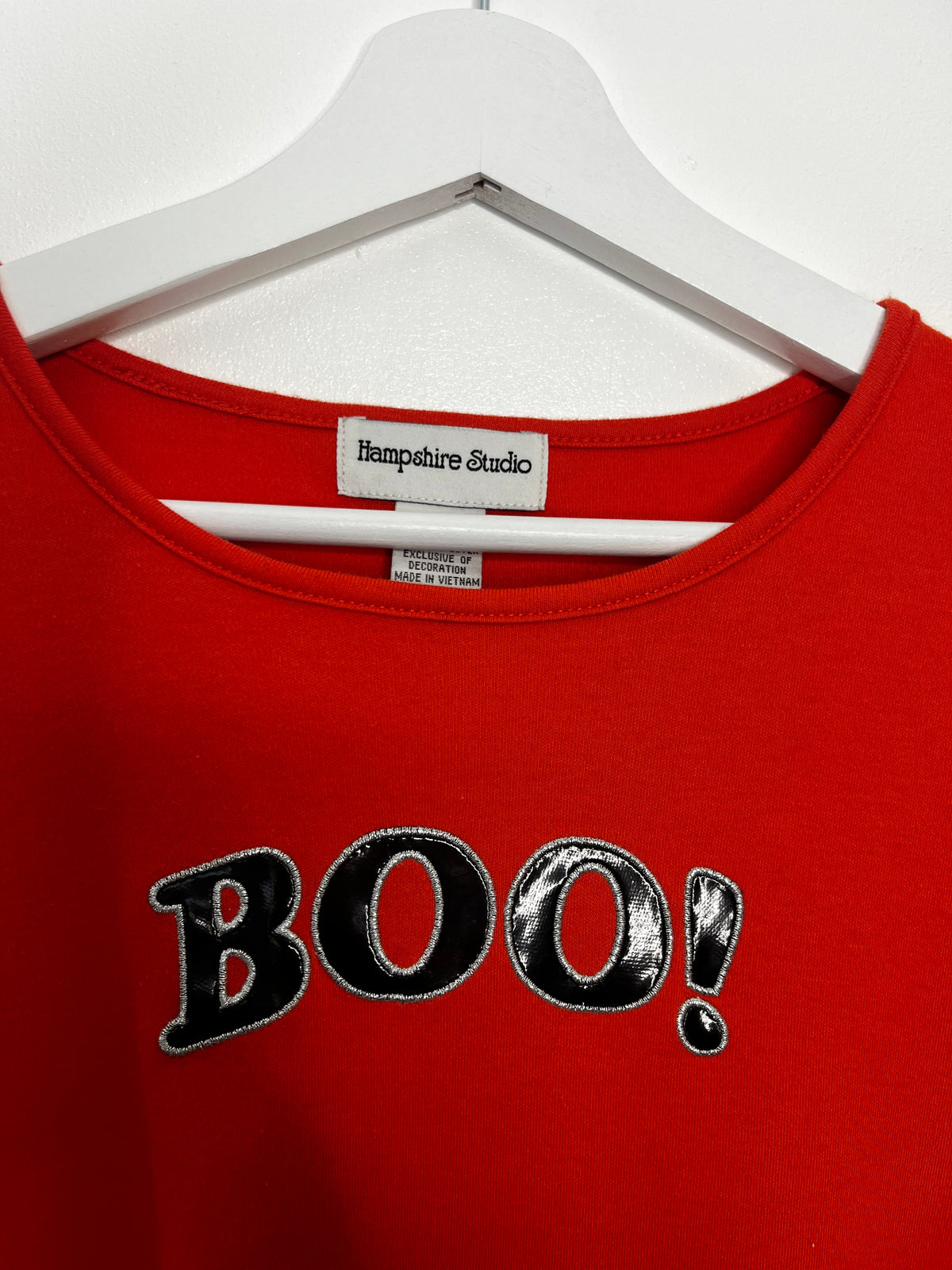 True Vintage Orange Boo Halloween Long Sleeve Top
