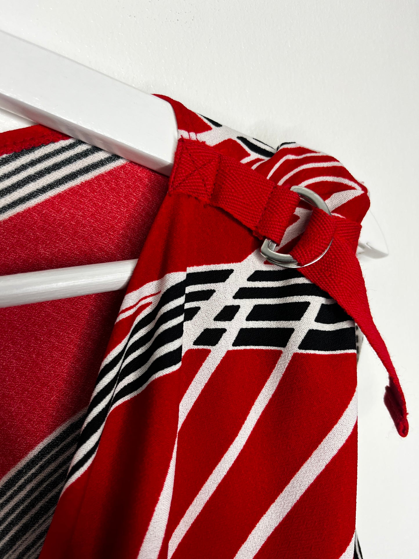 Y2k Etam Red Cowl Neck Top