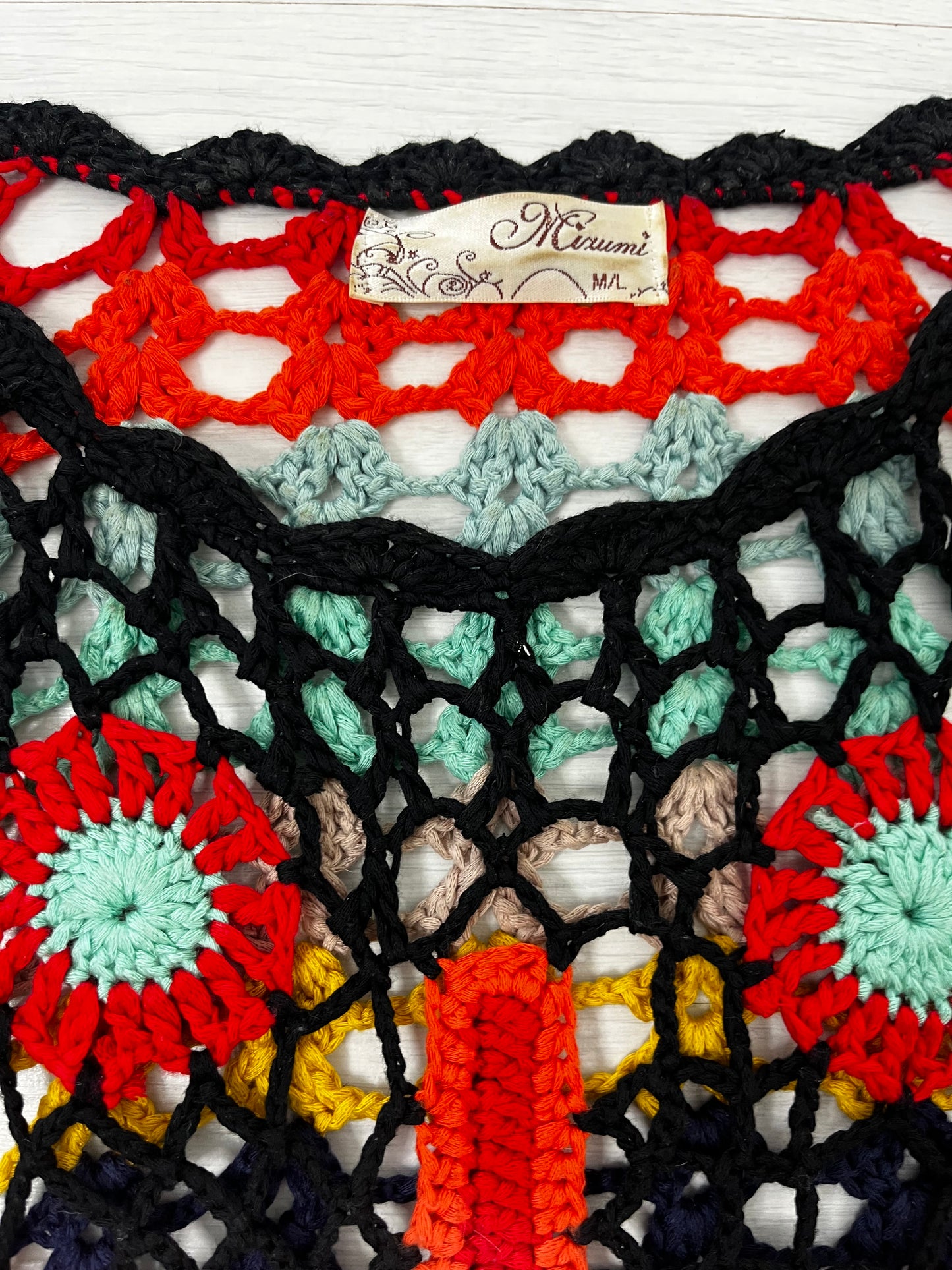 Colourful Crochet Summer Cover Up Top