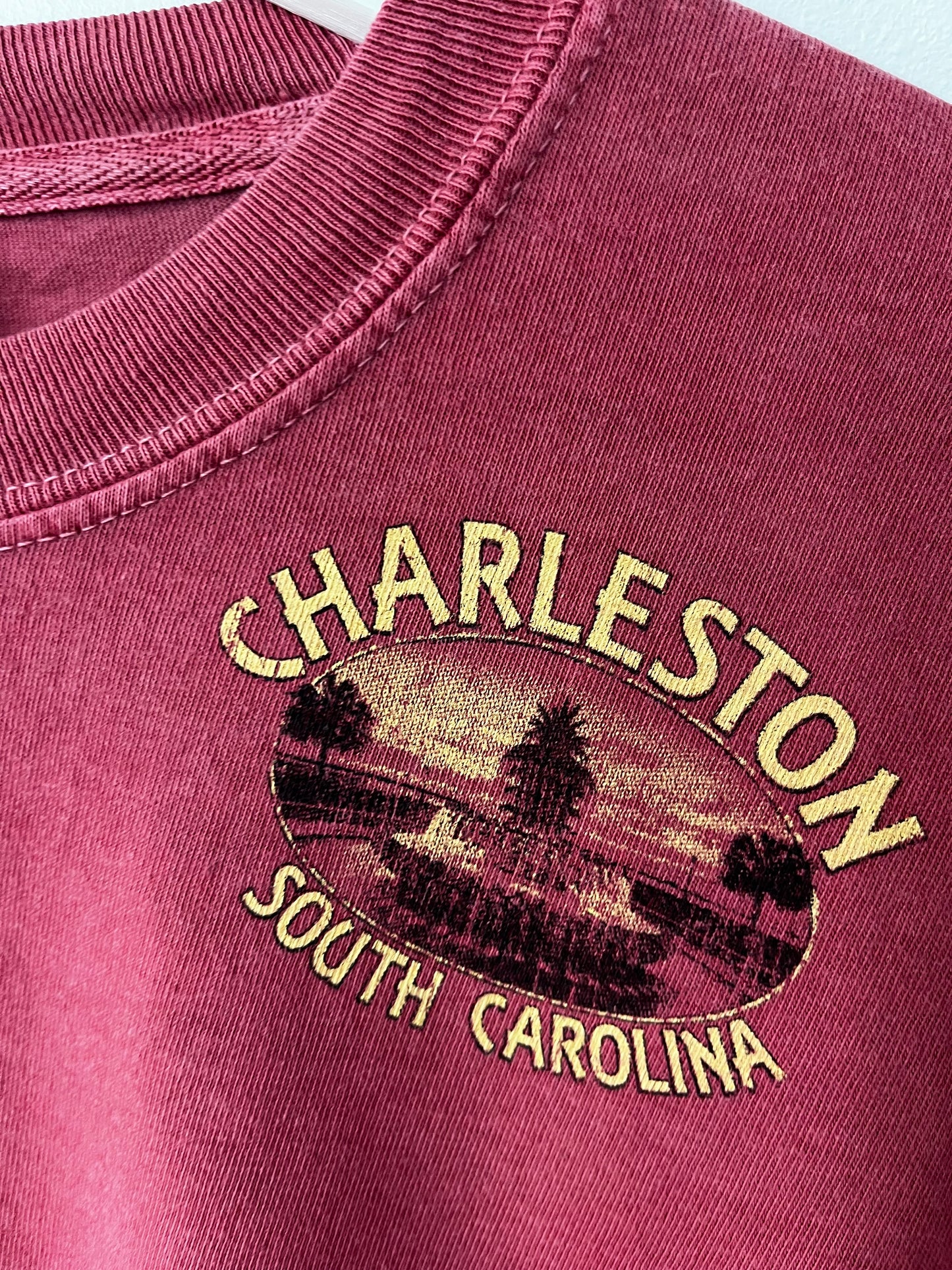 Pure Cotton Burgundy Charleston T-Shirt