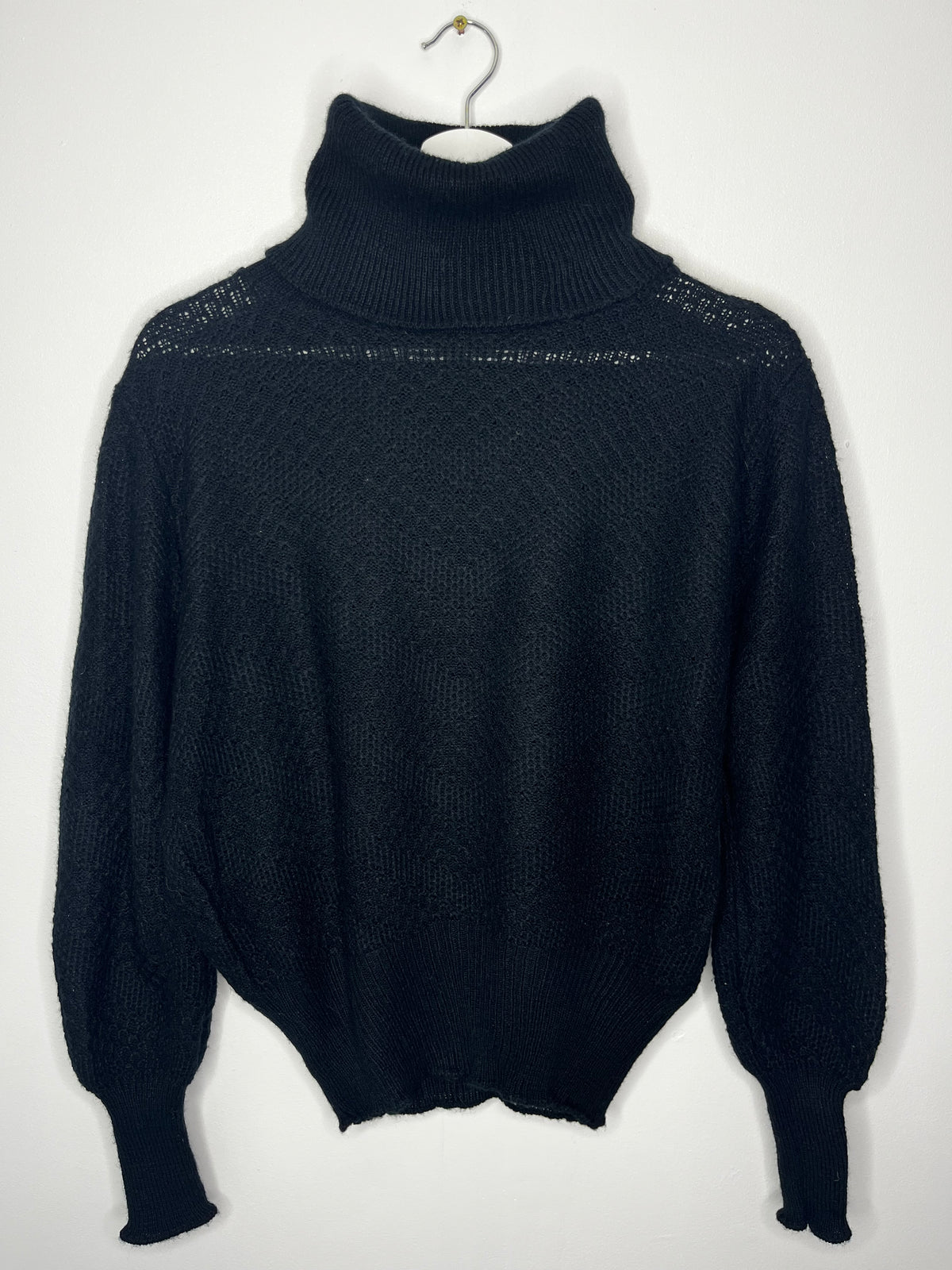 Classic 90s Black Roll neck Jumper
