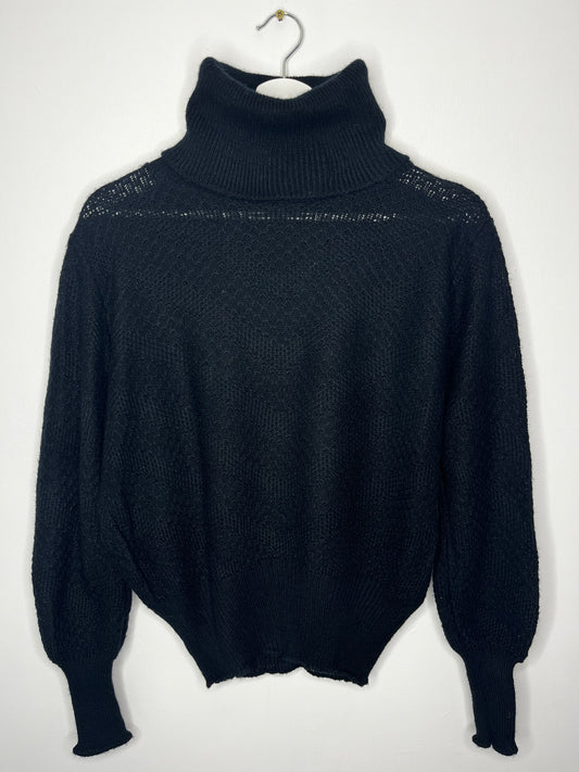 Classic 90s Black Roll neck Jumper