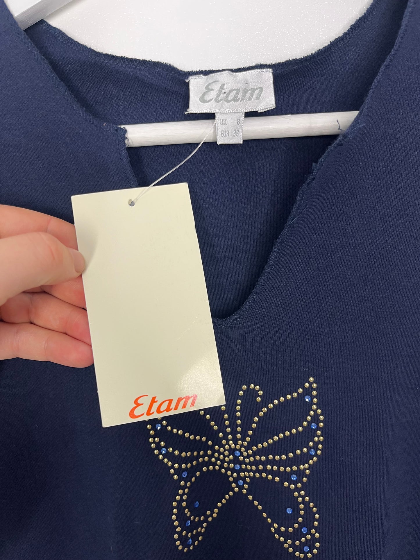 True vintage y2k ETAM butterfly sleeveless top