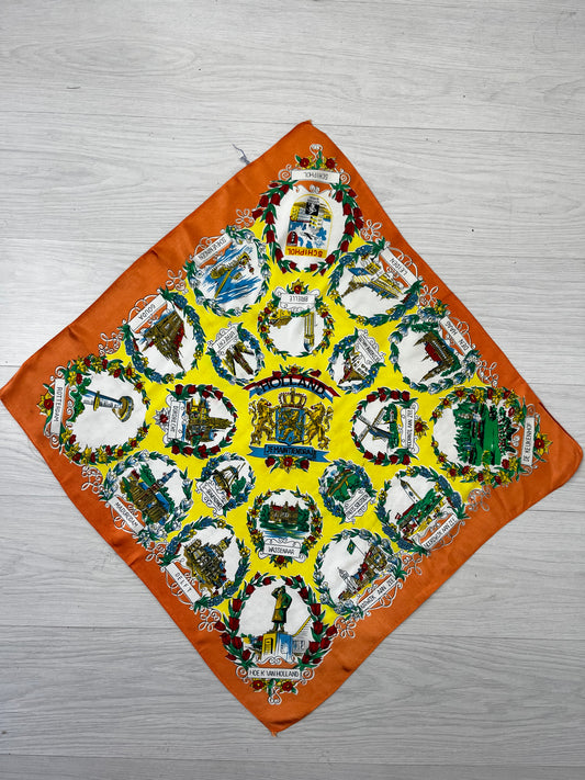 Orange Yellow Holland Vintage Scarf
