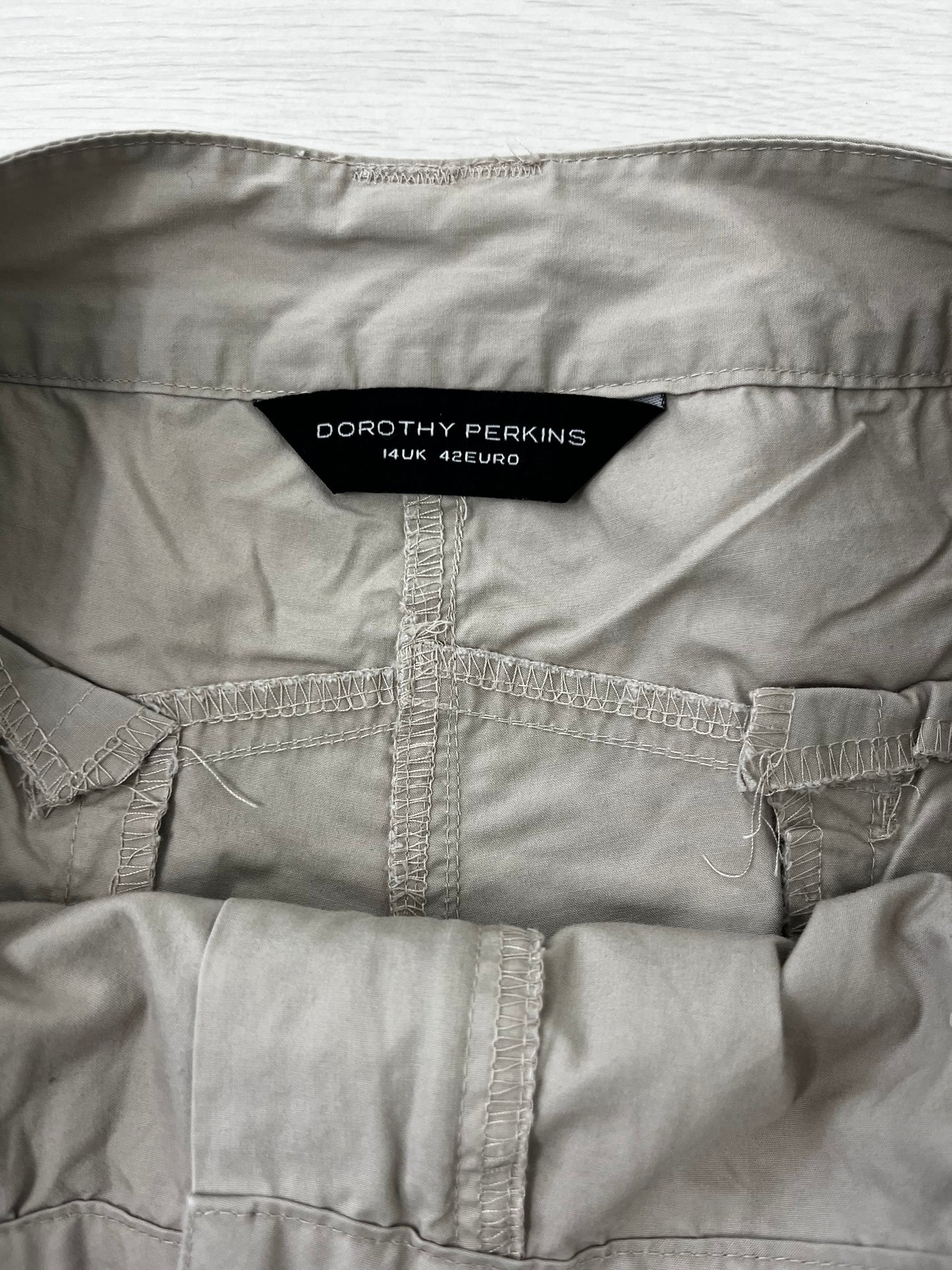 Y2k Cream Relaxed Cargo Pants Trousers