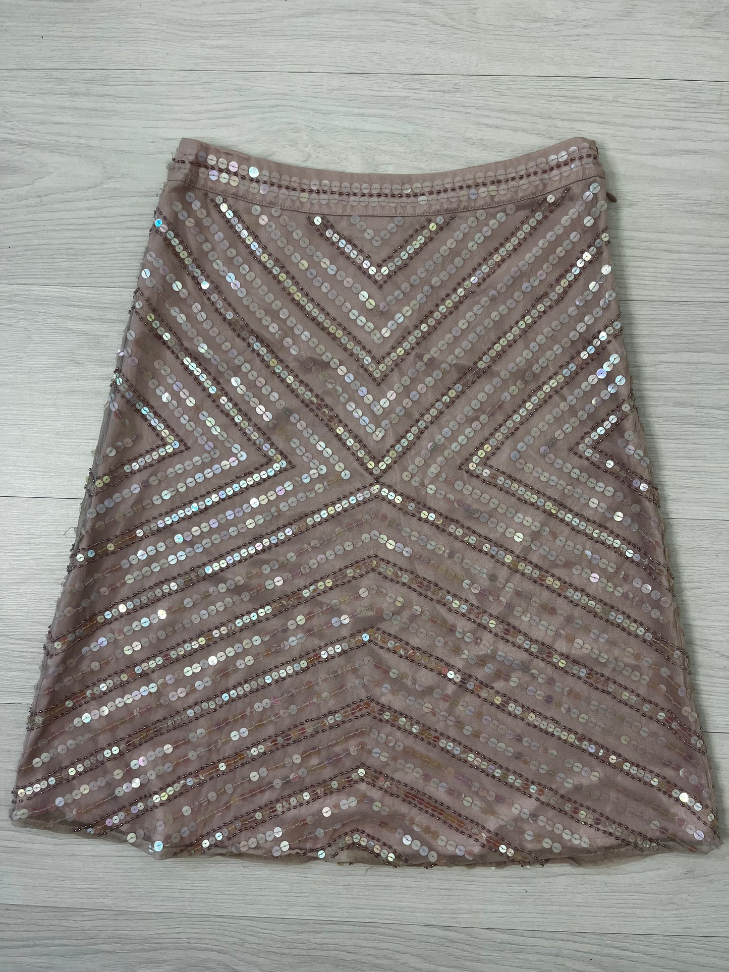 Pink Sequin Y2k Vintage Next Midi Skirt
