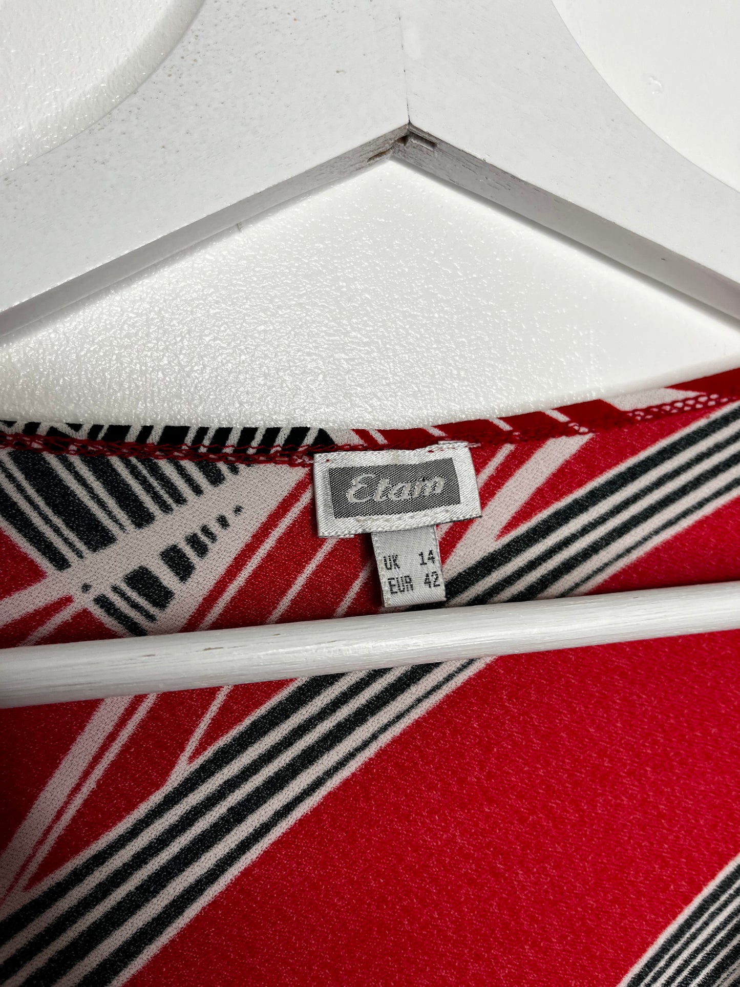 Y2k Etam Red Cowl Neck Top