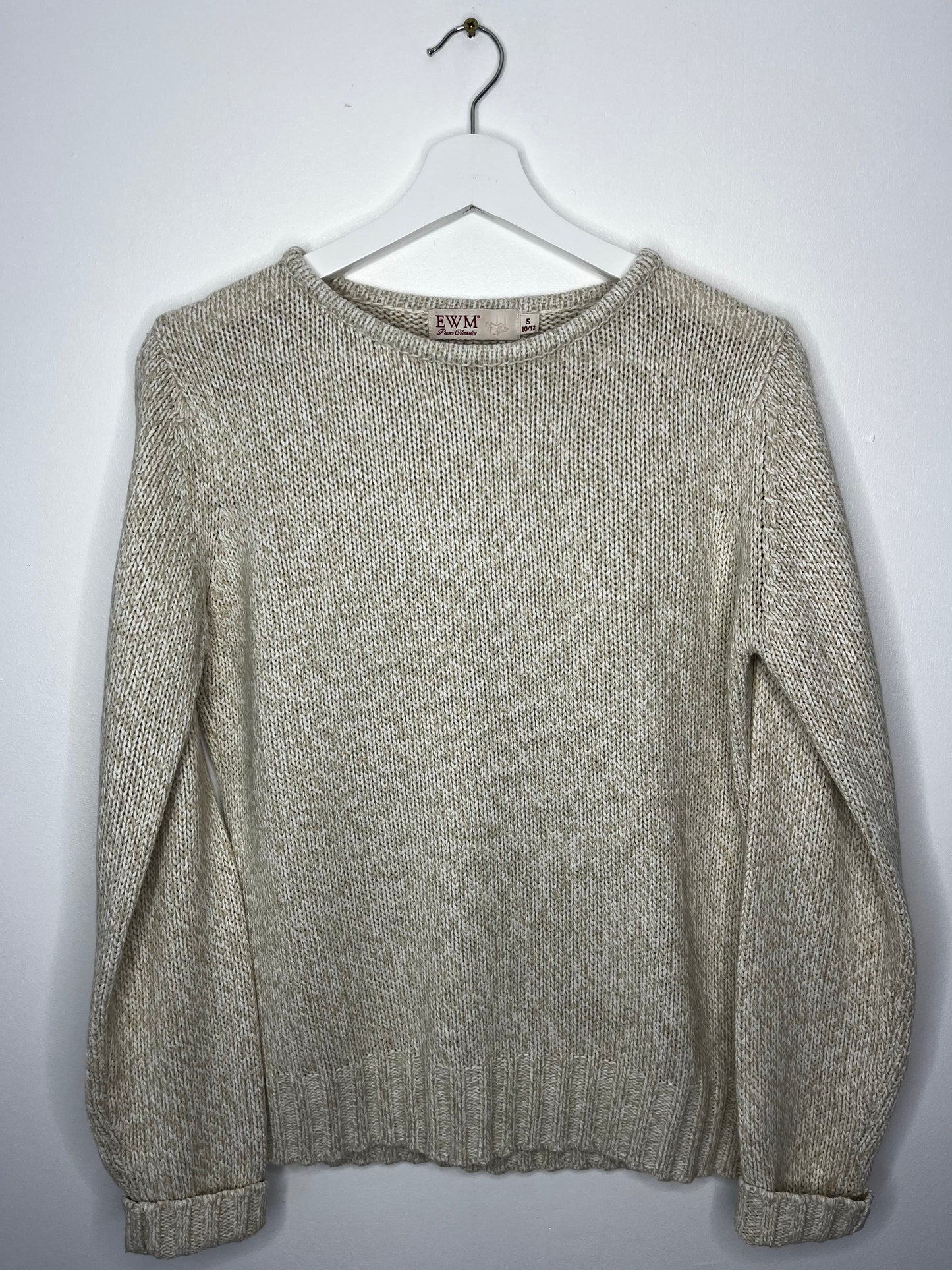 Cream Speckled Vintage Casual Jumper