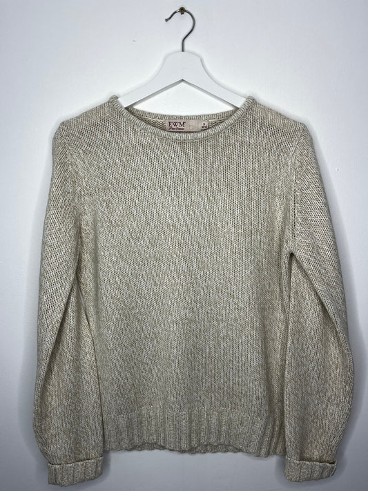 Cream Speckled Vintage Casual Jumper