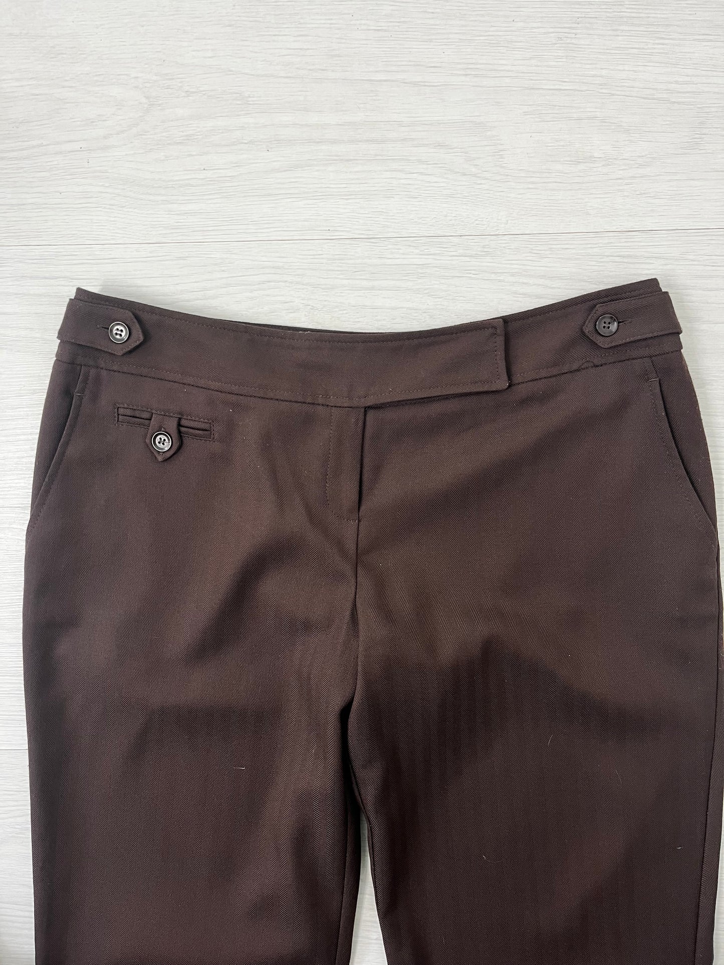Y2k Brown Mid Rise Relaxed Trousers