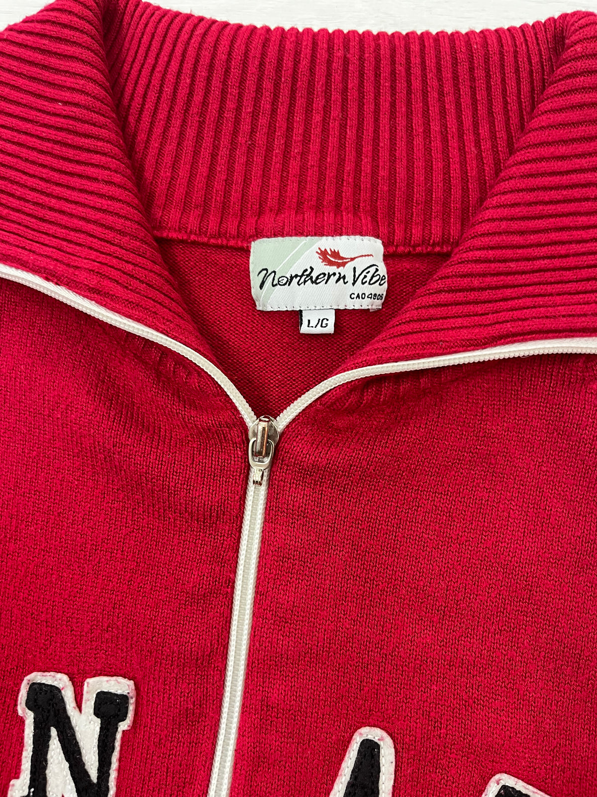 Red Y2k Canada Vintage Cardigan