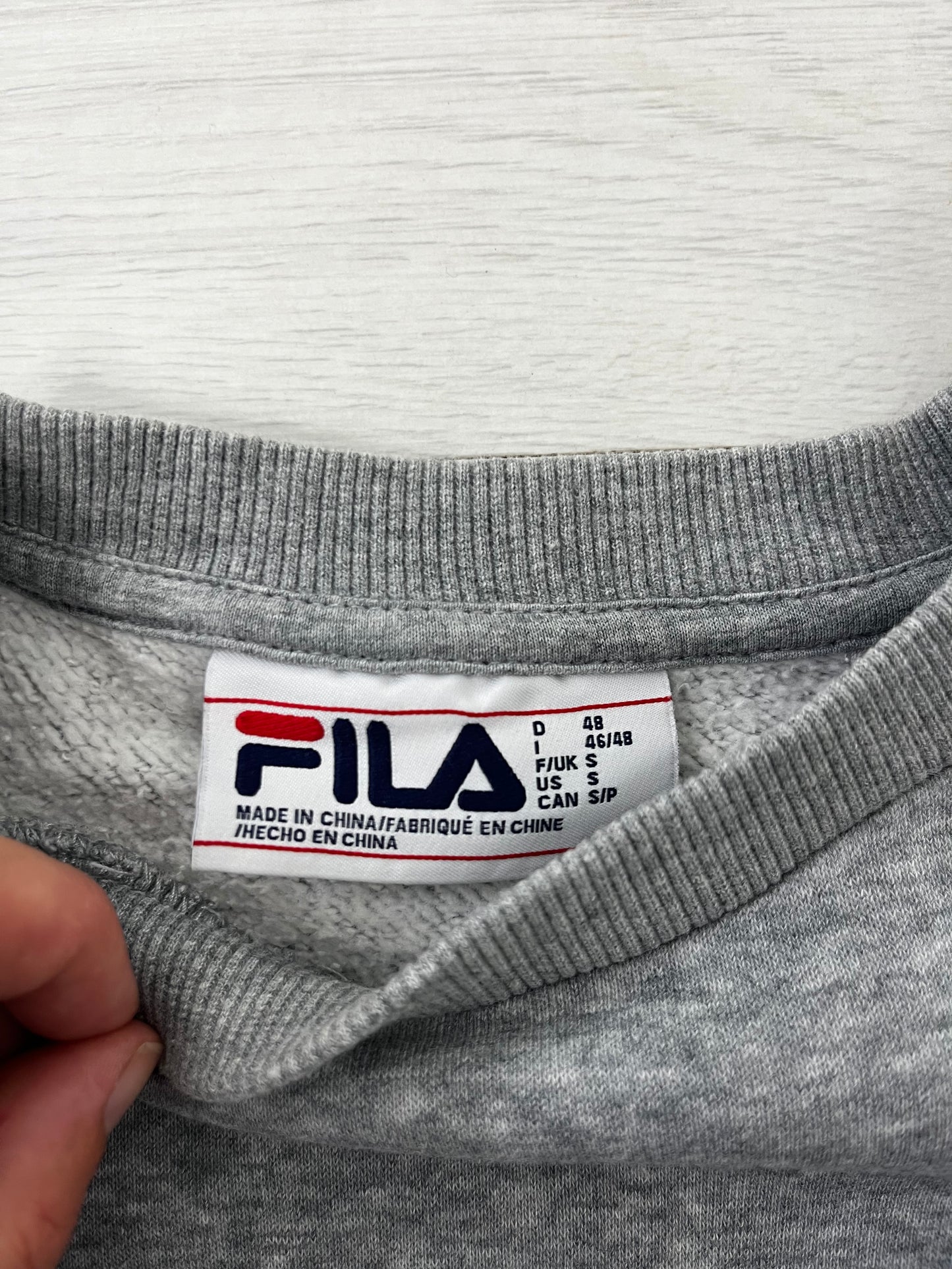 Grey Vintage FILA Crew Neck Jumper