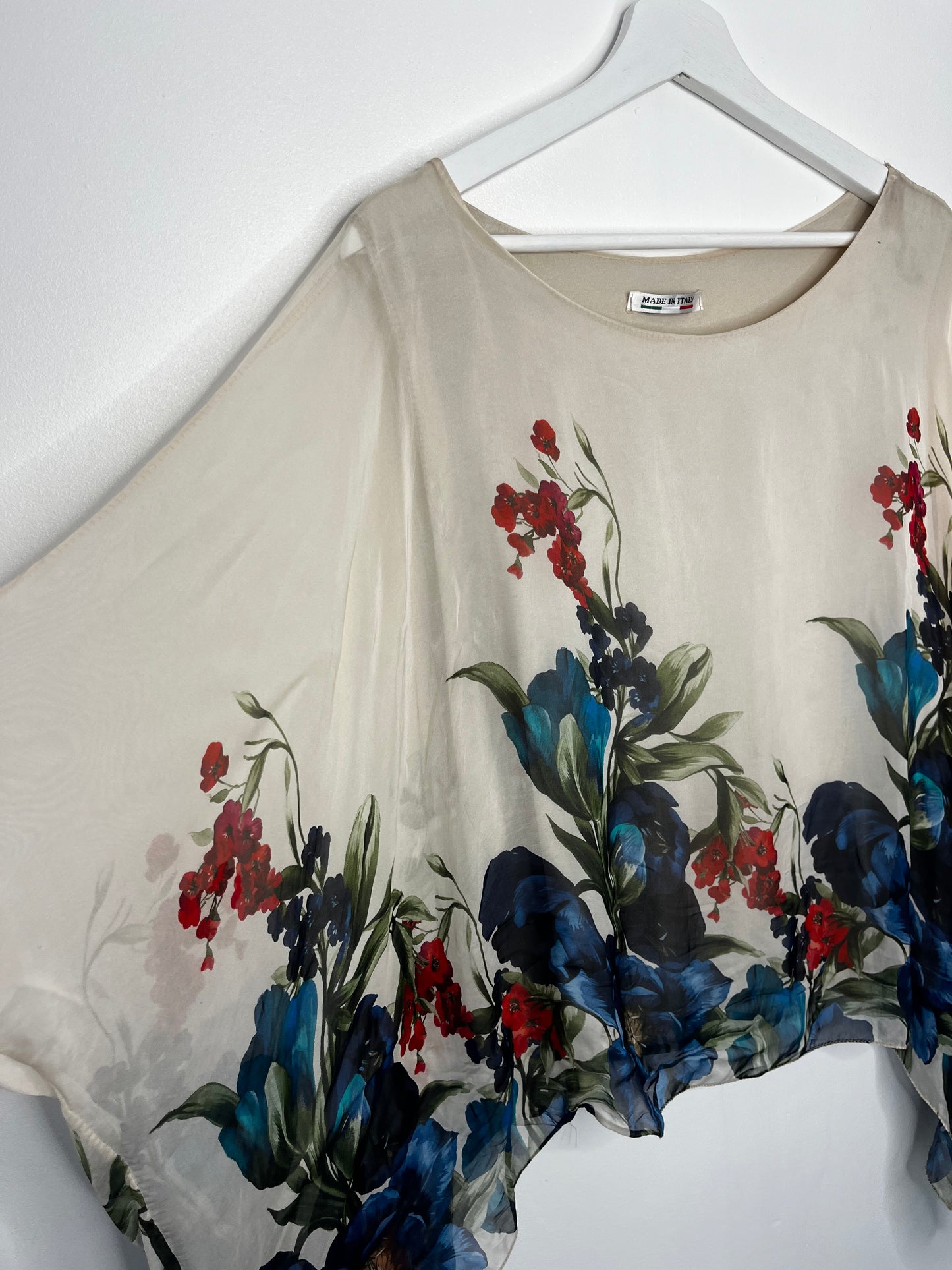 Fairycore Floral Semi Sheer Blouse