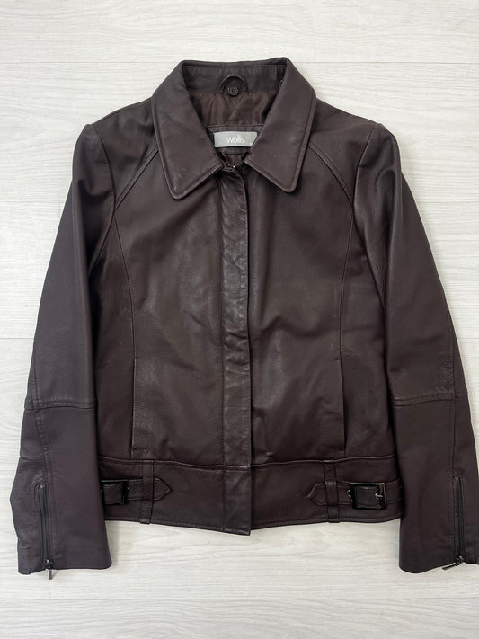 True Vintage Brown Leather Box Fit Jacket