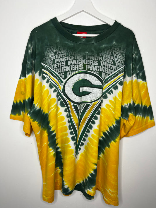 Vintage NFL Packers Made In USA Tie Dye T-Shirt