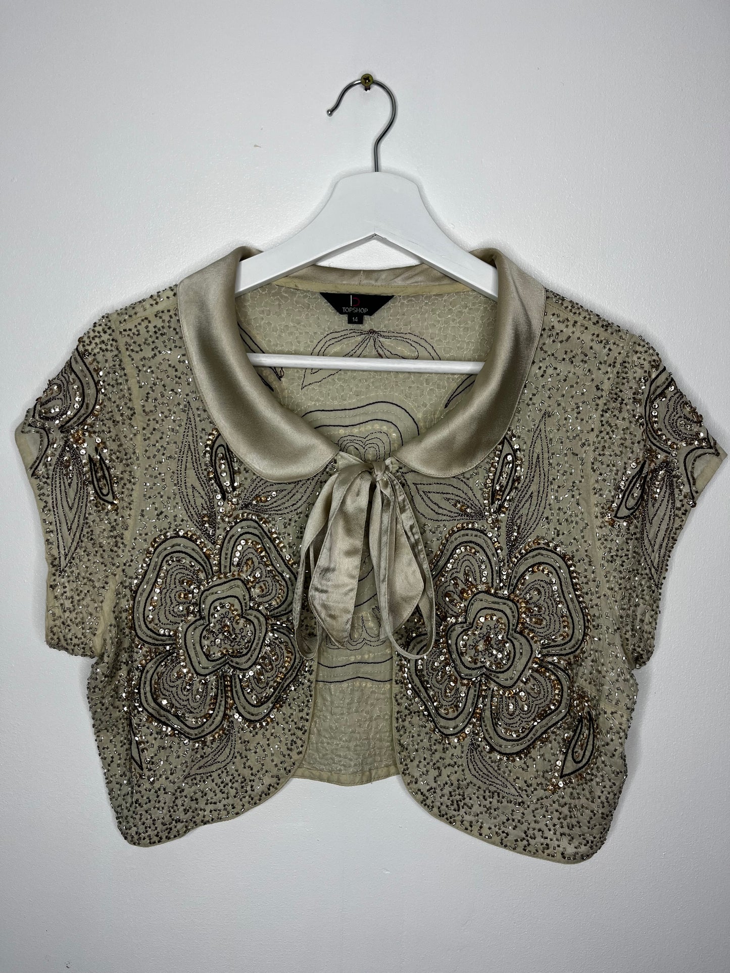 Y2k Champagne Sequin Bolero