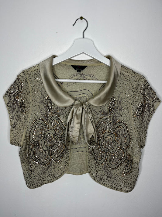 Y2k Champagne Sequin Bolero