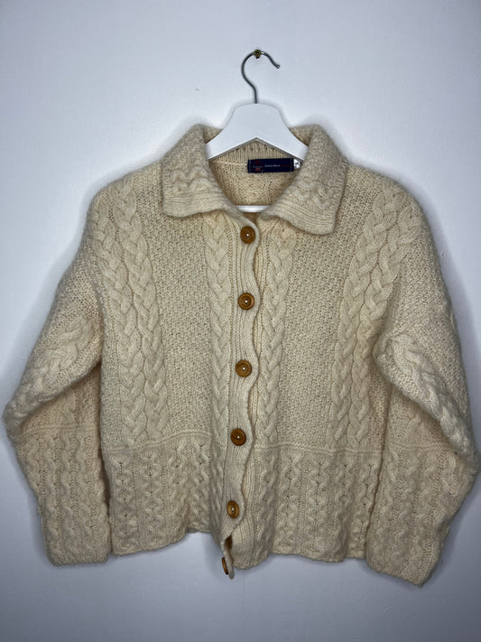 True Vintage Cream Wool Cardigan