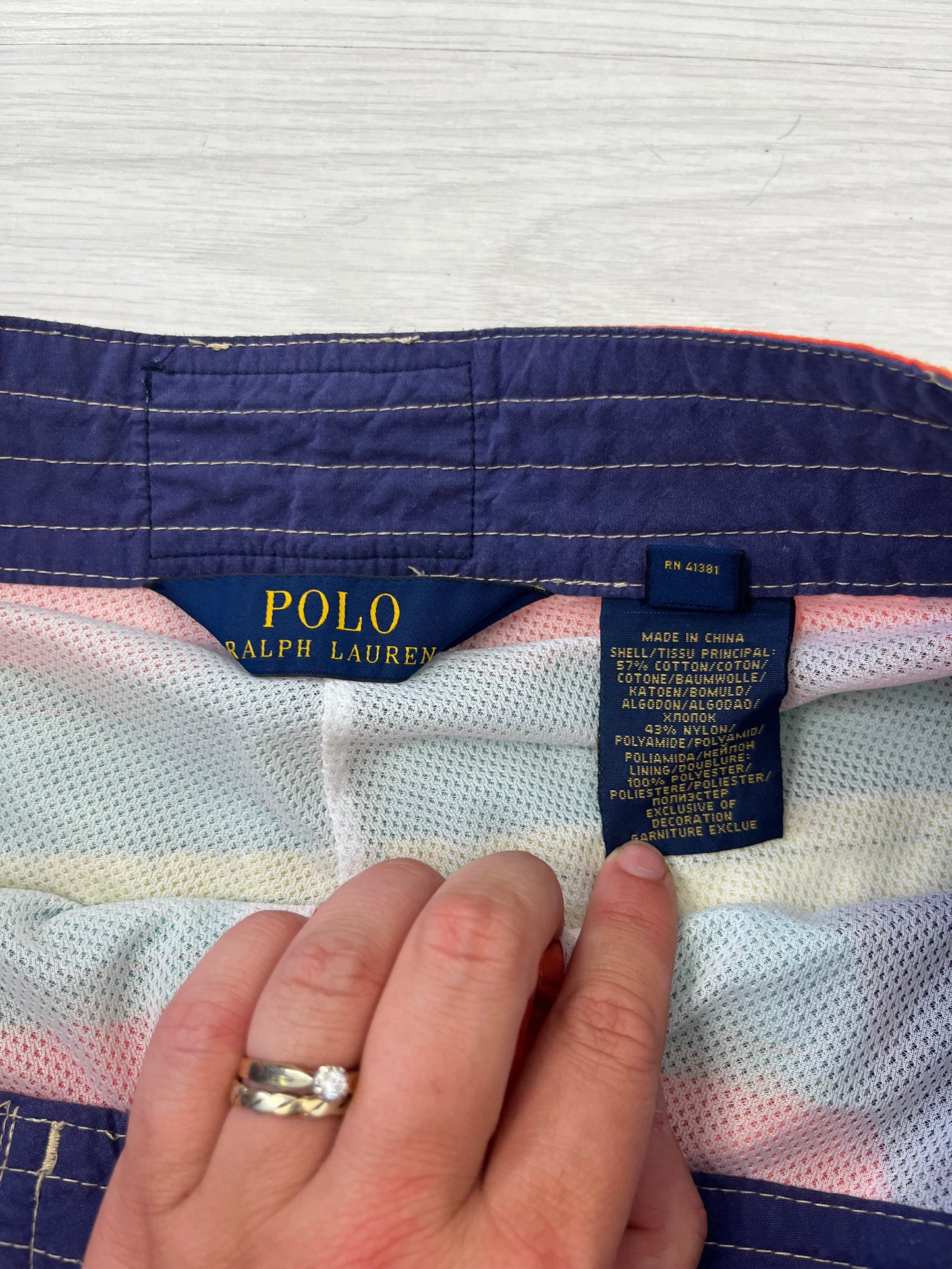 Men’s Ralph Lauren Colour Block Vintage Swim Shorts