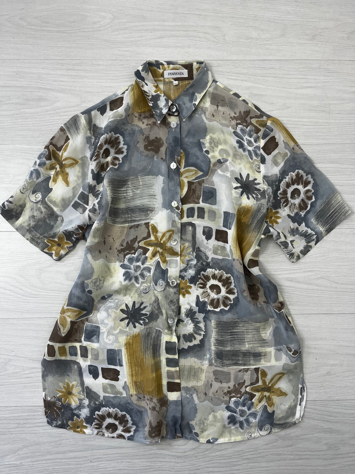 Semi Sheer Grey Vintage Shirt
