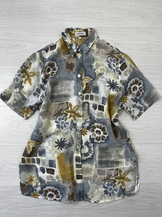 Semi Sheer Grey Vintage Shirt