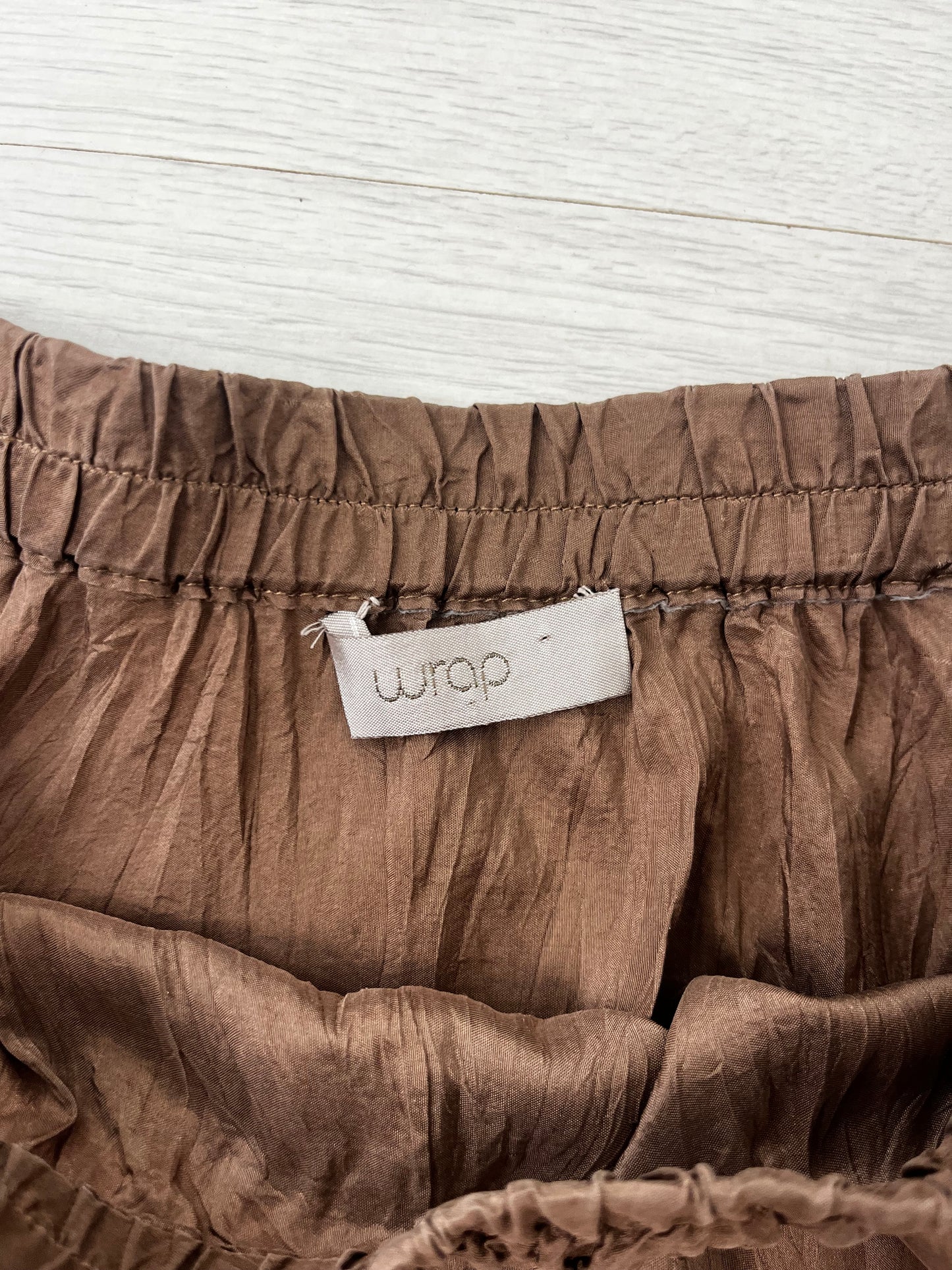 Brown Vintage Silk Maxi Skirt