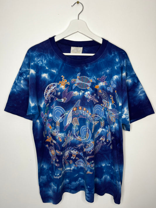 Pure Cotton Under The Sea Tie Dye Vintage T-Shirt