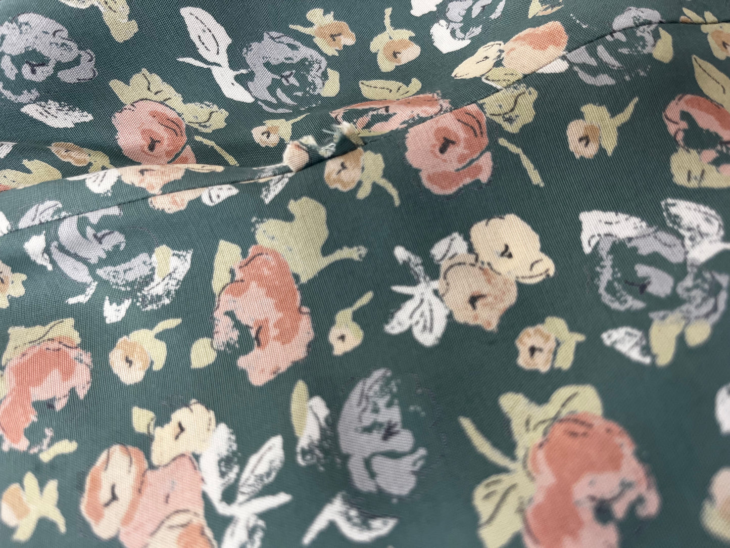1990s Button Down Pastel Floral Spring Dress