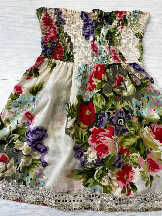 Fairycore Floral Boob Tube Spring Summer Top