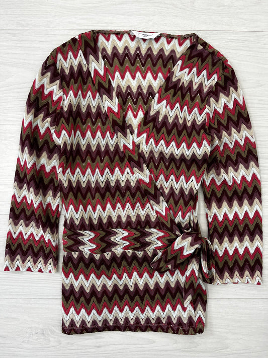 Y2k New Look Crochet Wrap Top Blouse