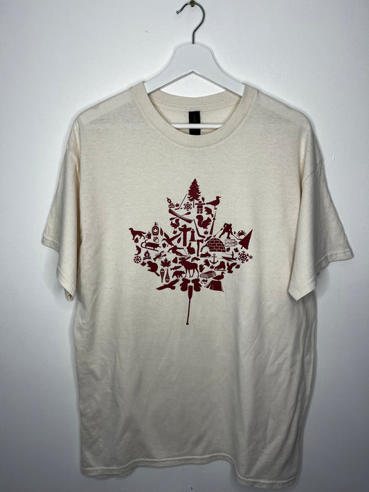 Pure Cotton Vintage Cream Canada T-Shirt