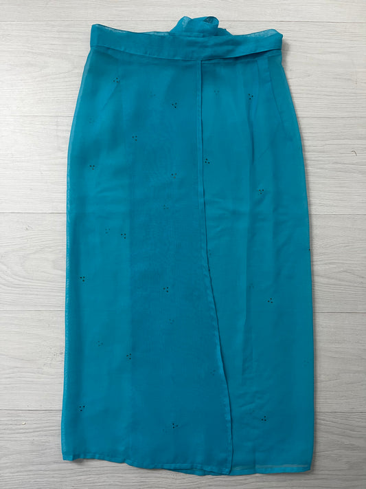 Semi Sheer Turquoise Vintage Sarong