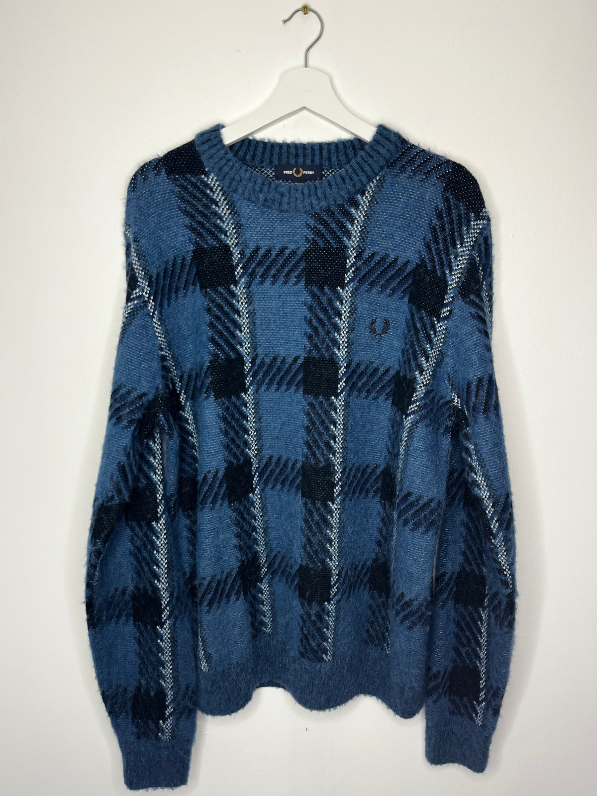 Blue Checked Fred Perry Jumper