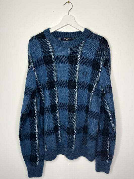 Blue Checked Fred Perry Jumper