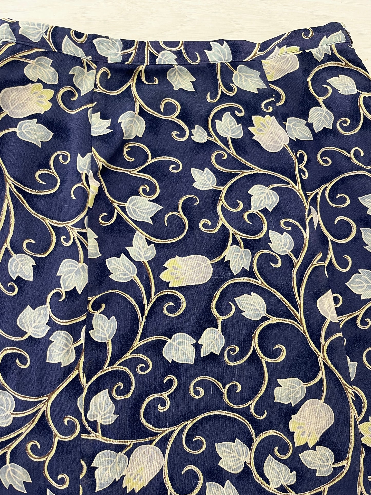 Highwaisted Blue Floral Vintage Skirt