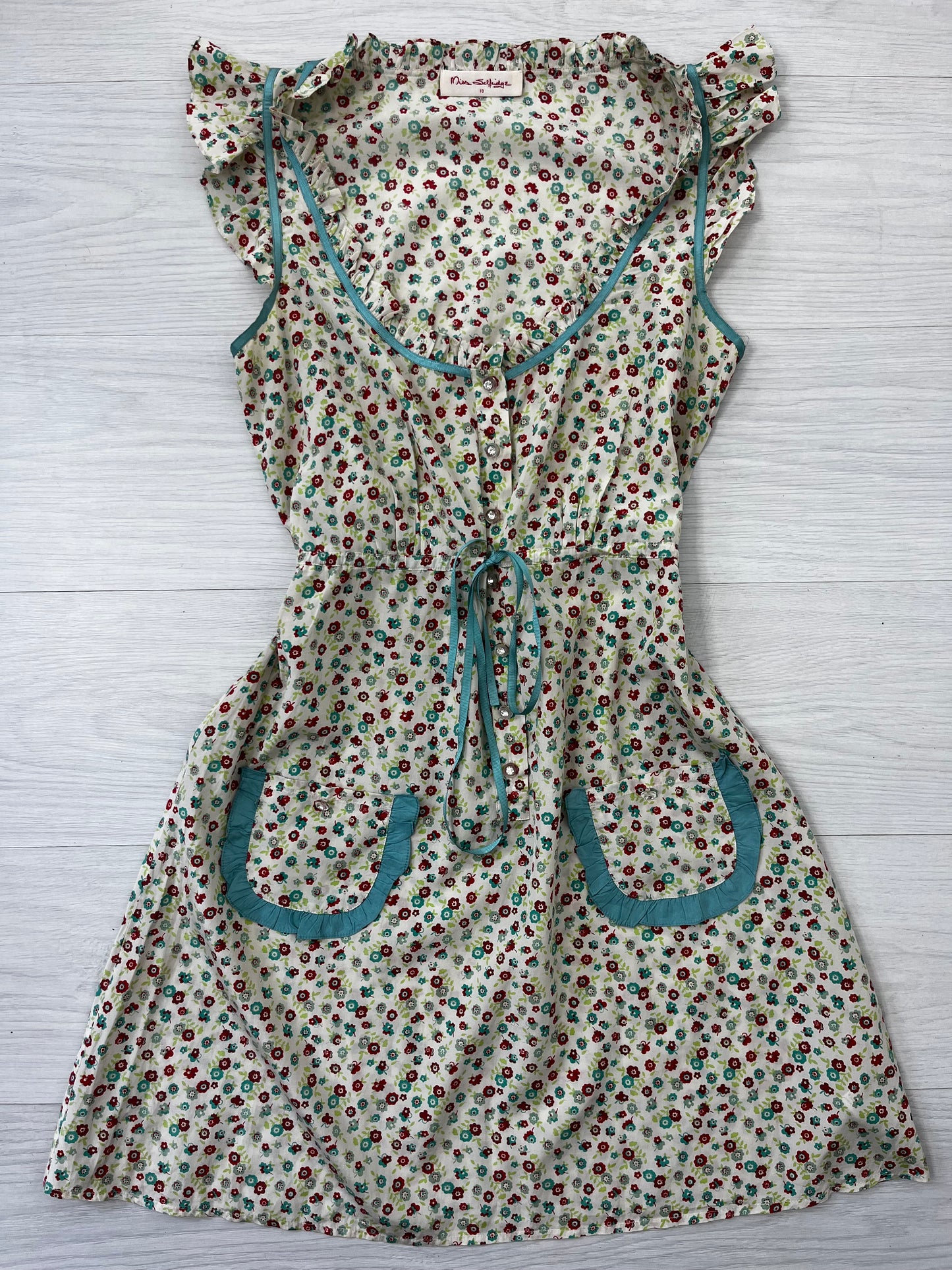 Y2k Miss Selfridge Cute Flower Picnic Dress