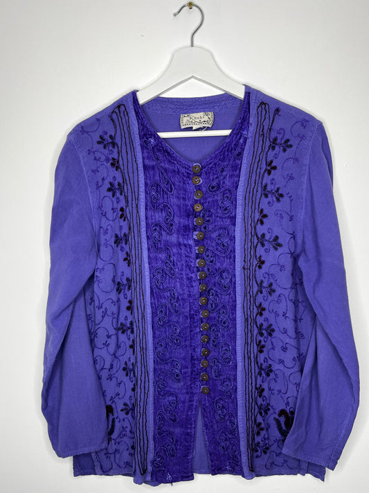 Vintage Purple Fairycore Festival 90s Blouse
