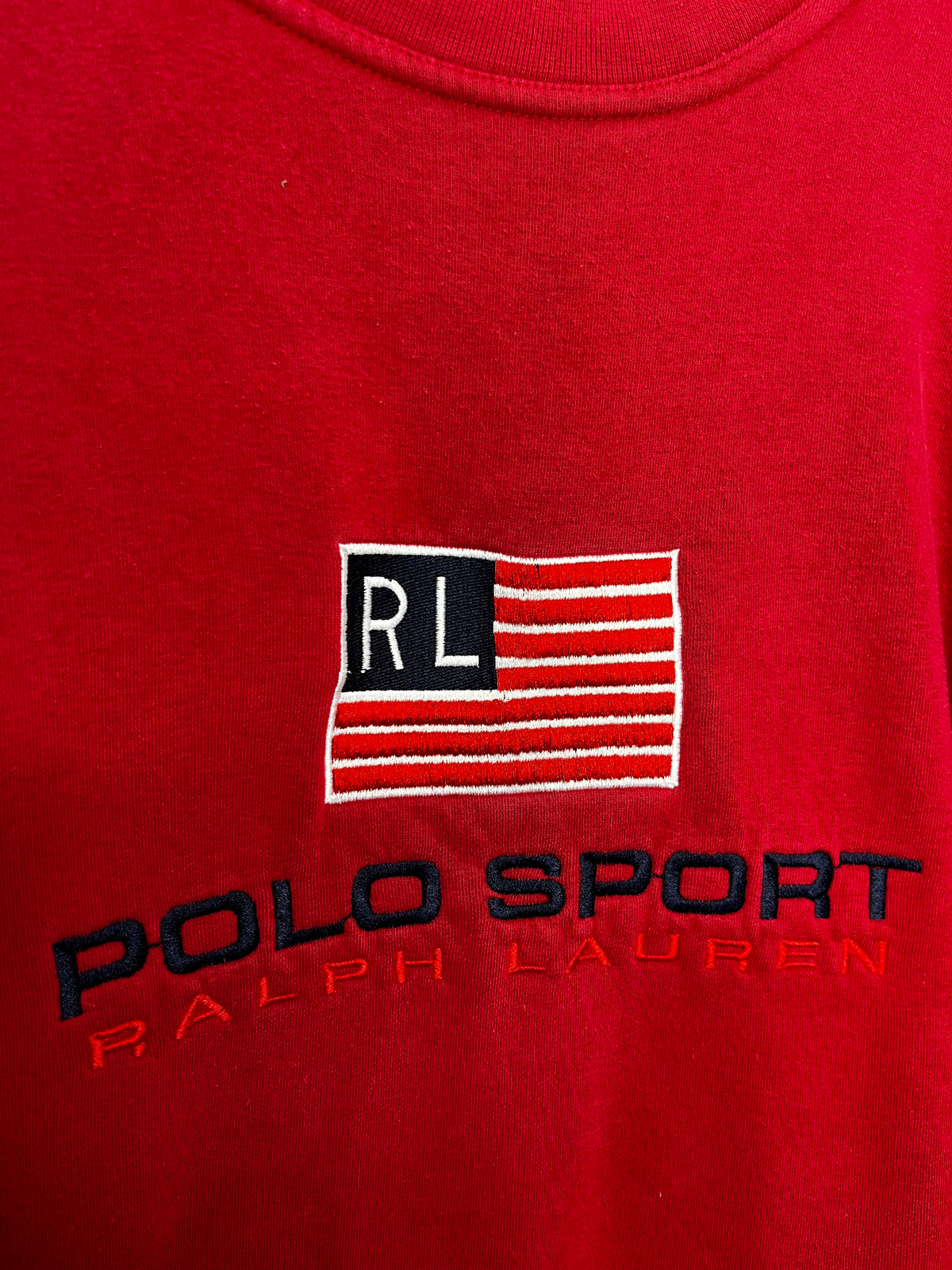 Casual Red RL Vintage Crew Neck Jumper
