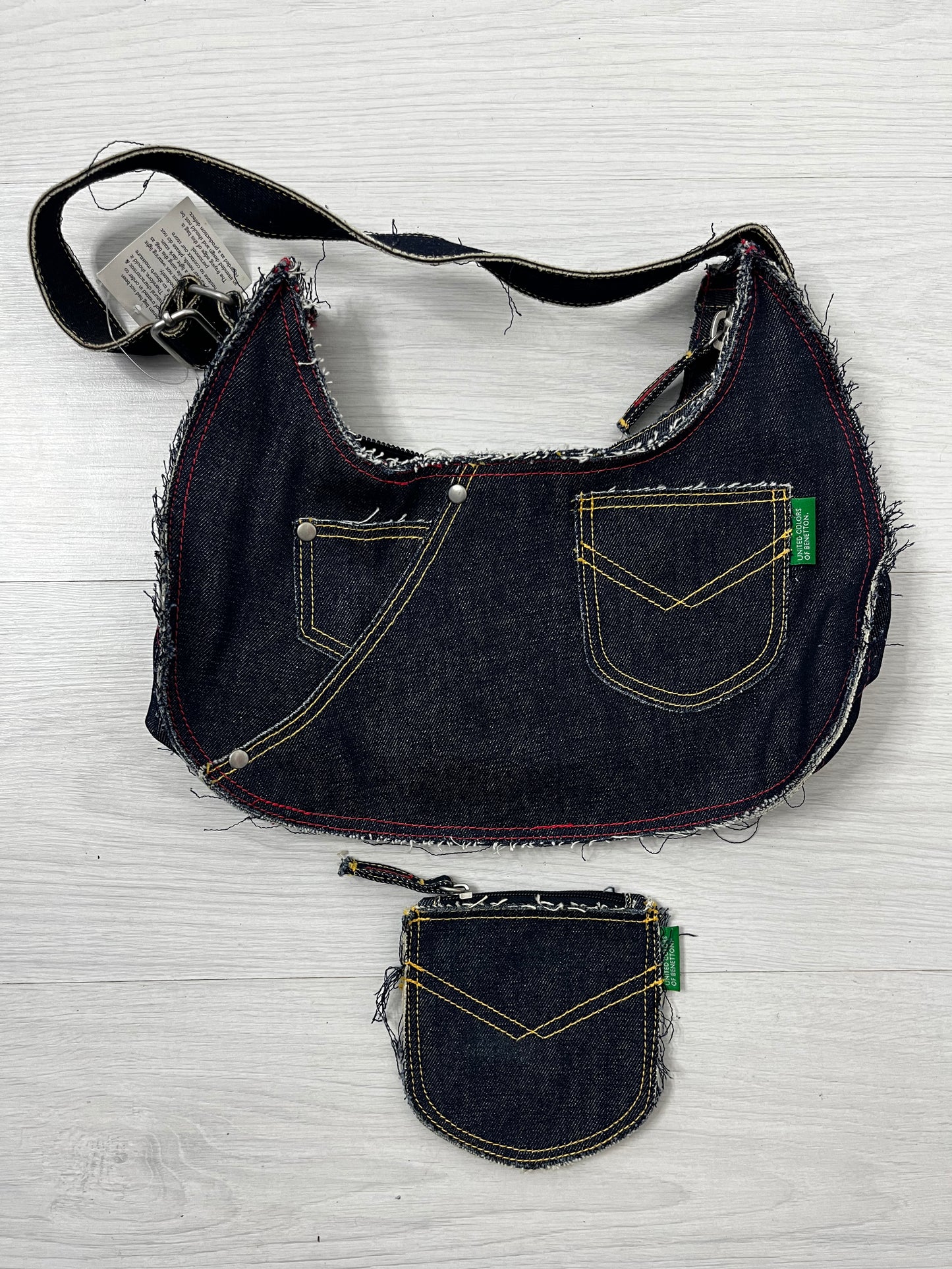 Y2k Distressed Denim United Color’s Of Benetton Bag